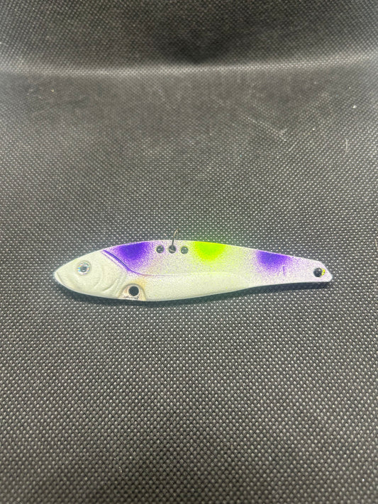 Purple Dot Glow Ultra Glow Blade Bait