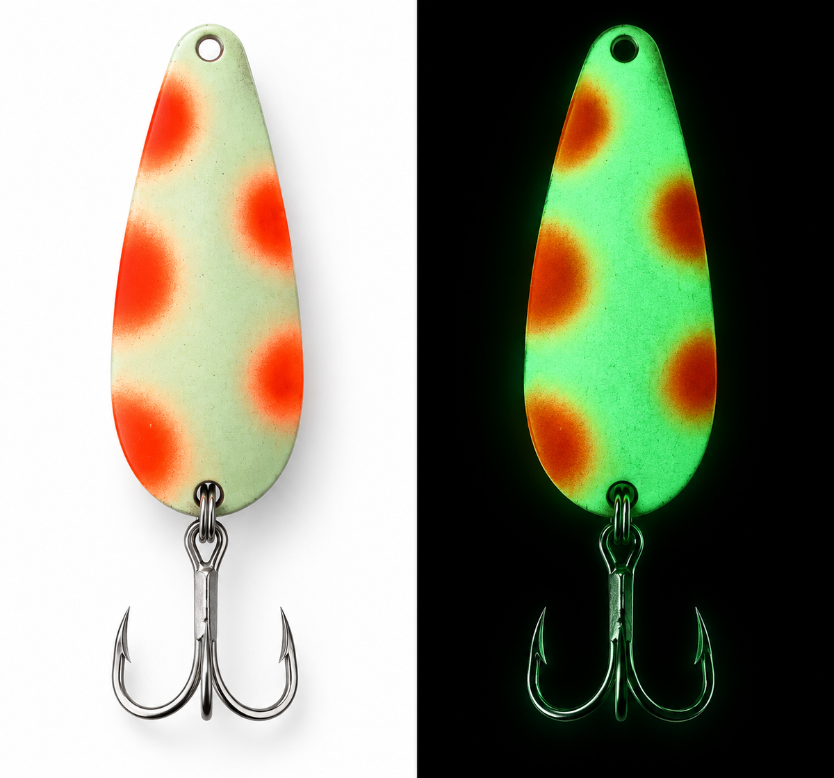 Orange Dot Ultra Glow Casting Spoon