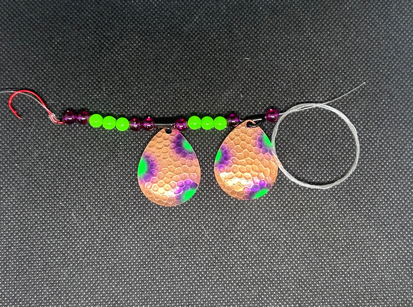 Hex Purple Green Dot Double Harness