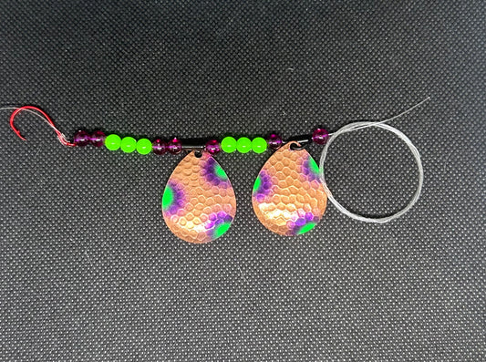 Hex Purple Green Dot Double Harness
